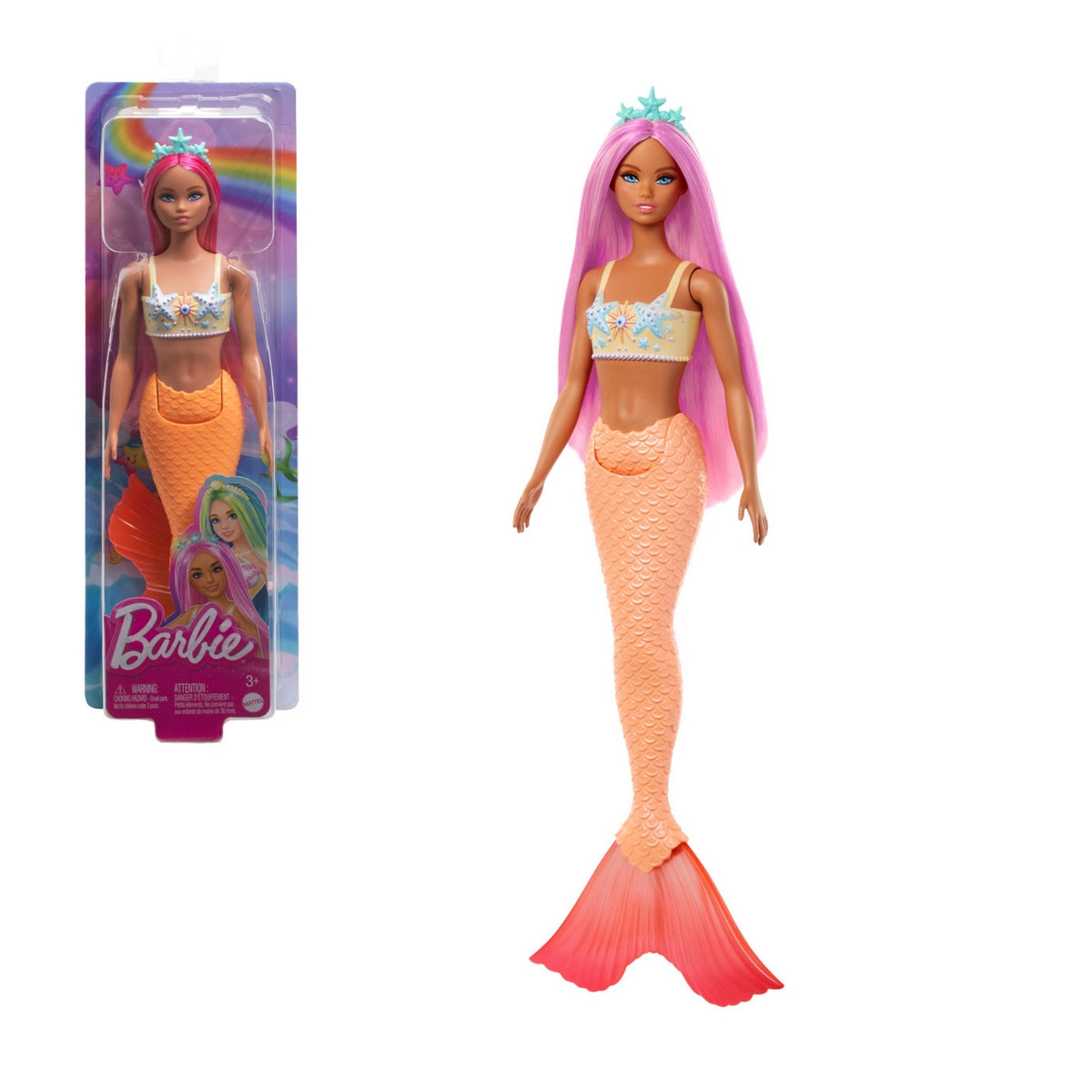 Barbie Fantasia Muñeca Sirenas Con Cabello De Colores - Cabello Rosa